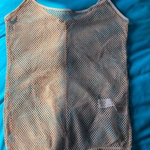Zara Nude Fishnet Mesh Thing Bodysuit
